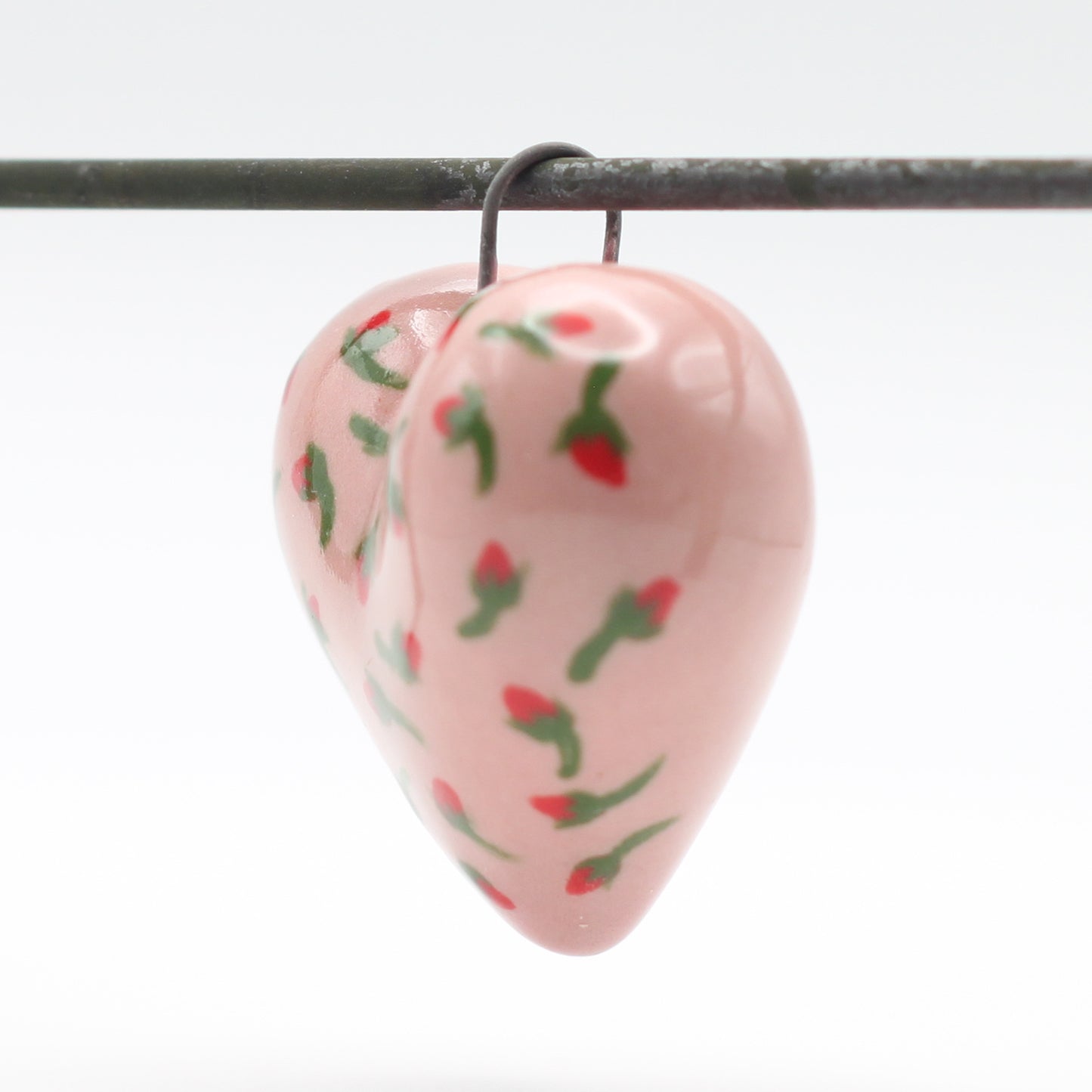 Large Porcelain Heart Pendant
