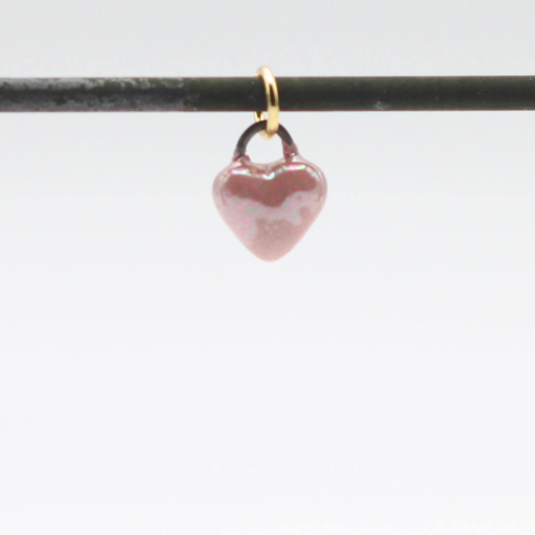 Mini Porcelain Heart Charm