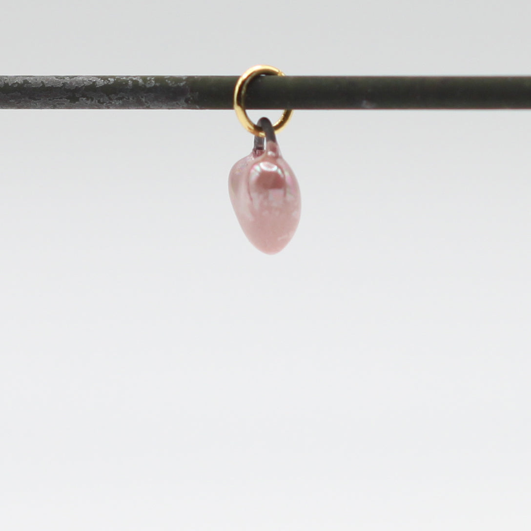 Mini Porcelain Heart Charm