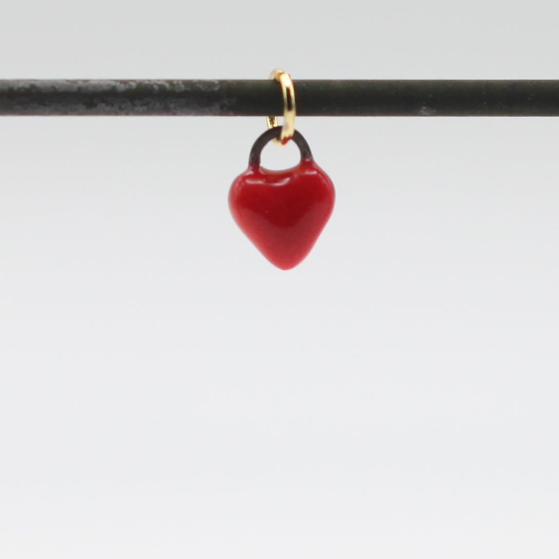 Mini Porcelain Heart Charm