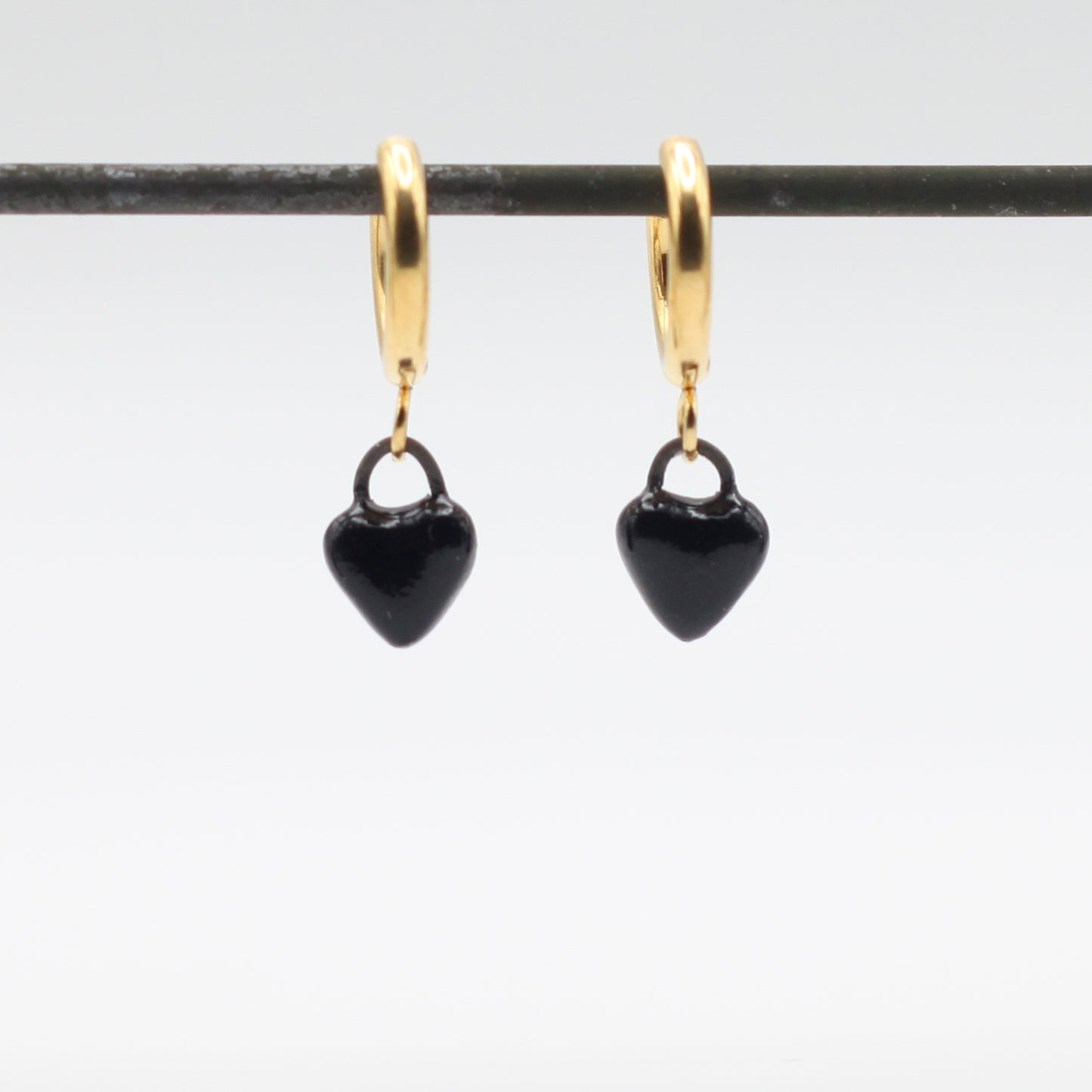 Mini Porcelain Heart Earrings