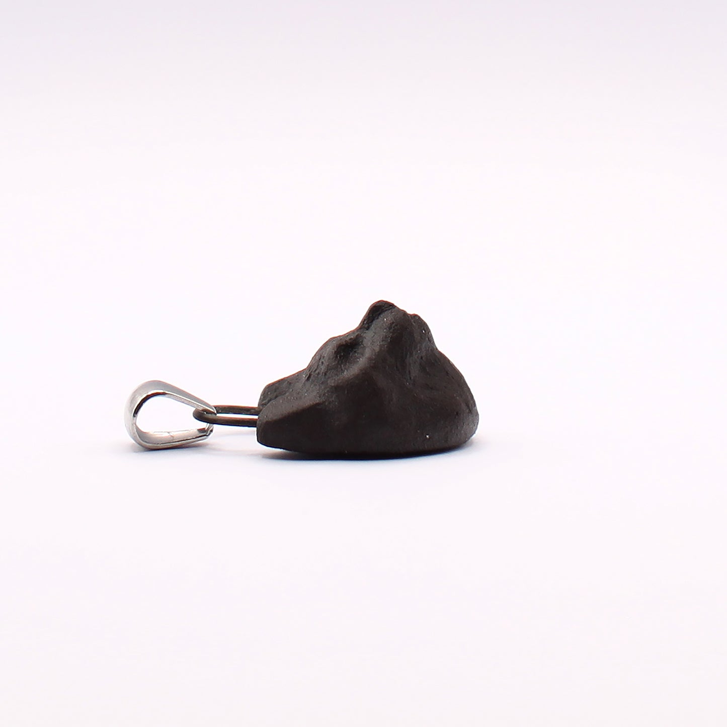 Black Stoneware Cat Pendant