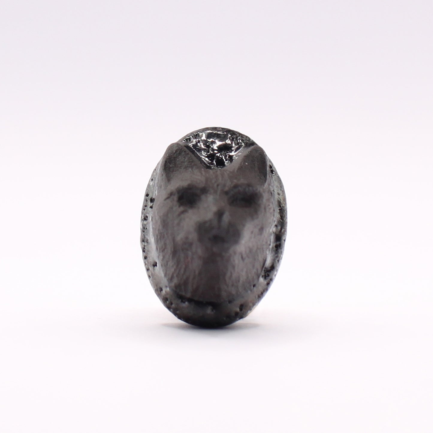 Black Stoneware Cat Pin