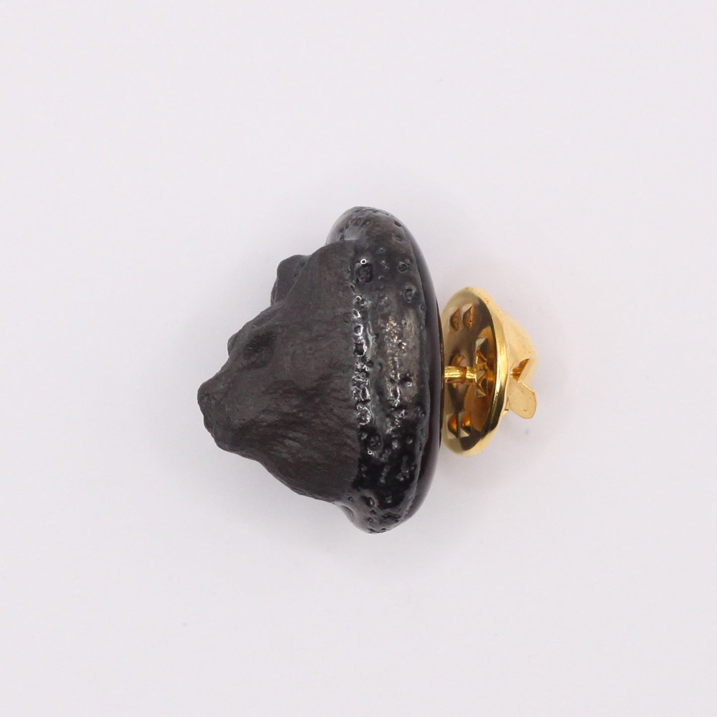 Black Stoneware Cat Pin