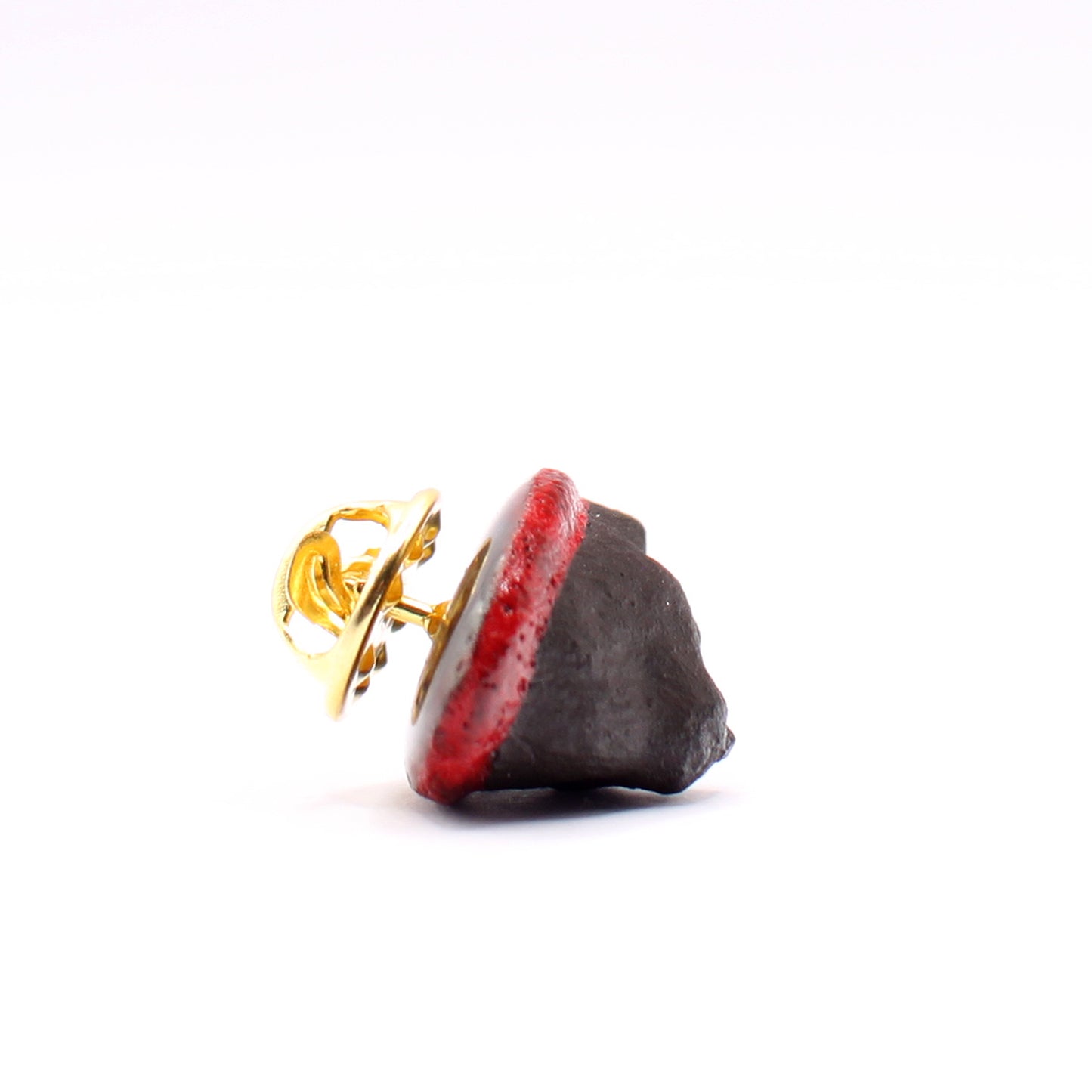 Black Stoneware Cat Pin
