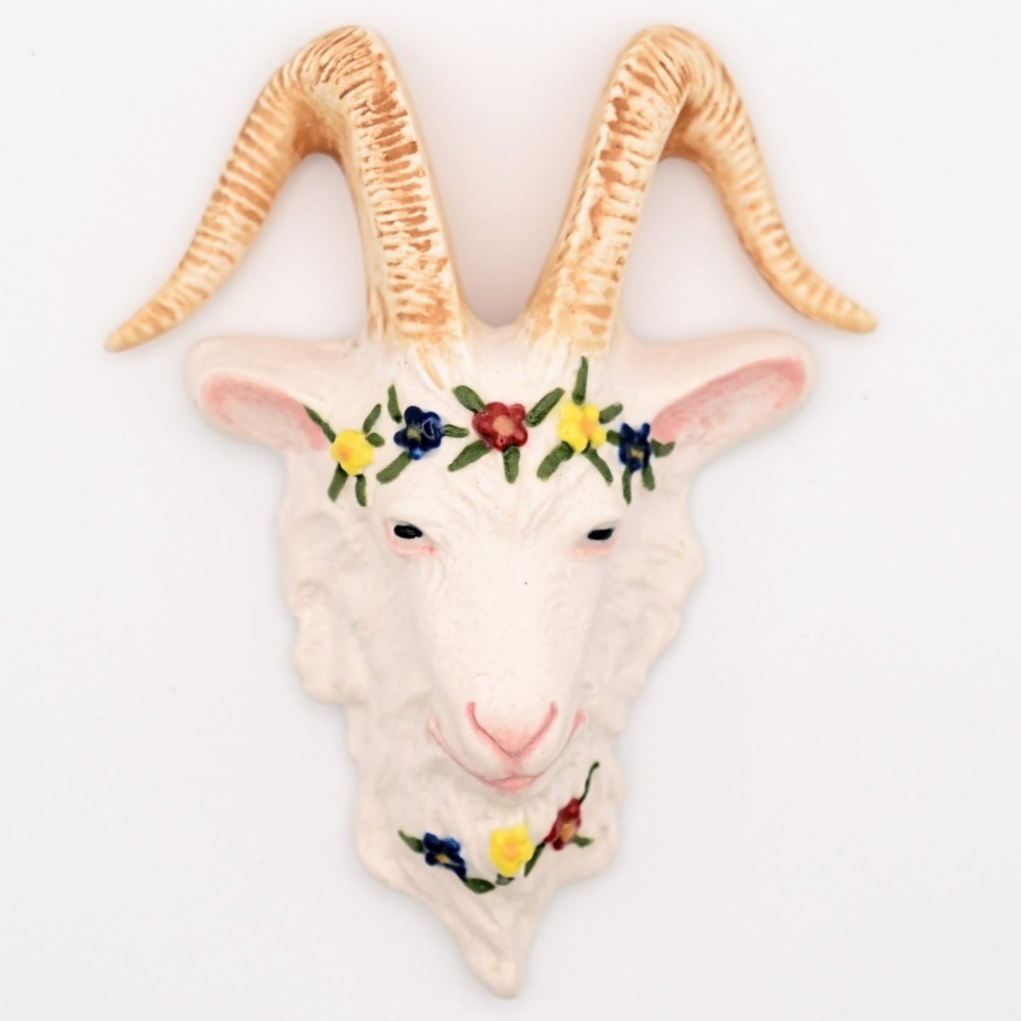 Porcelain Goat Wall Decor