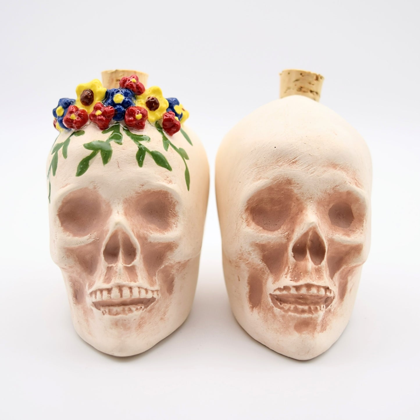 Ceramic Skull Bottle