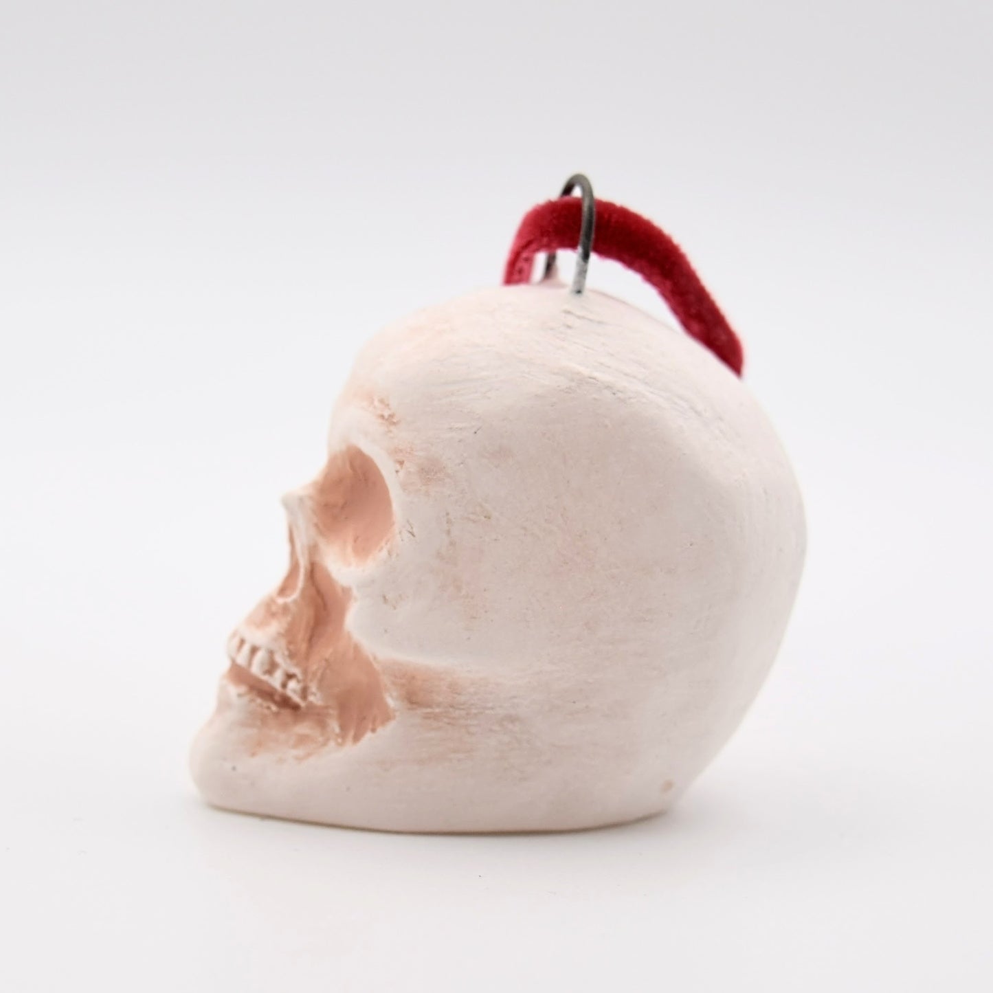 Mini Ceramic Skull Ornament