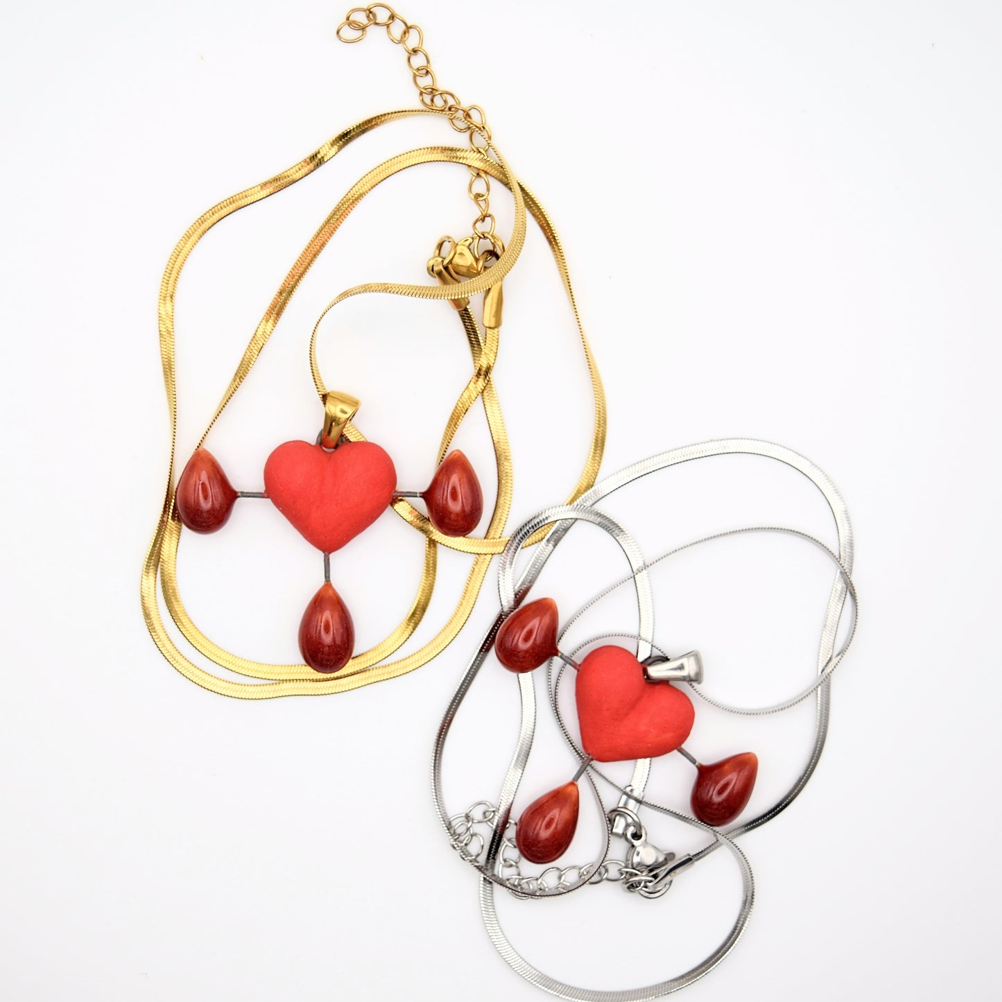 Porcelain Bleeding Heart Pendant/Necklace