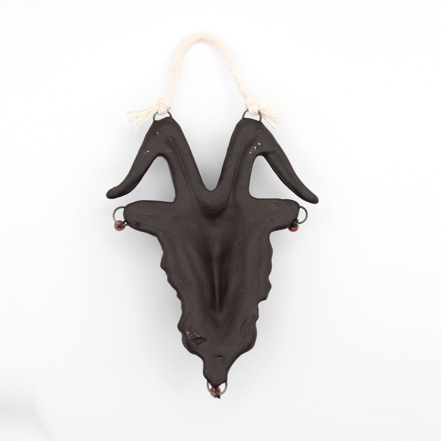 Black Stoneware Goat Wall Decor