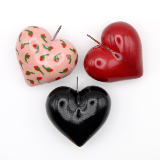 Large Porcelain Heart Pendant