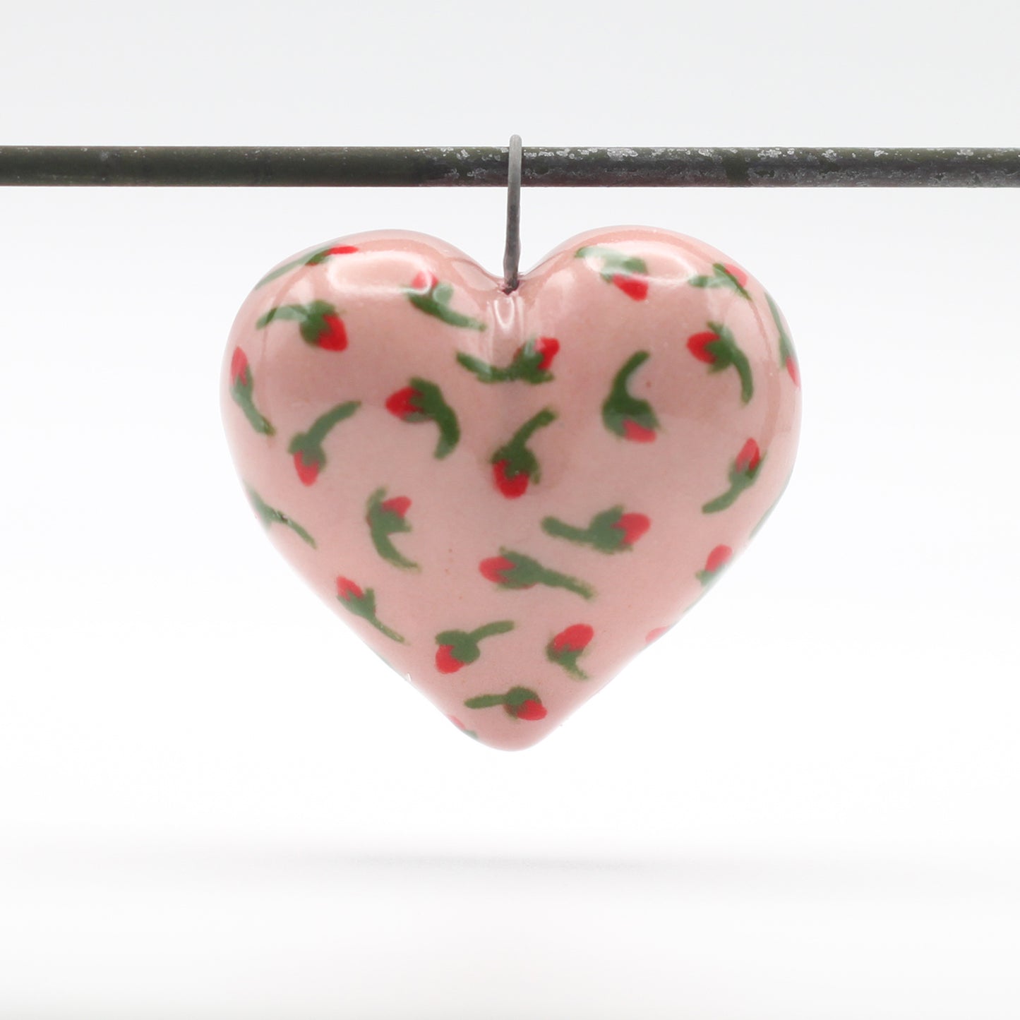 Large Porcelain Heart Pendant