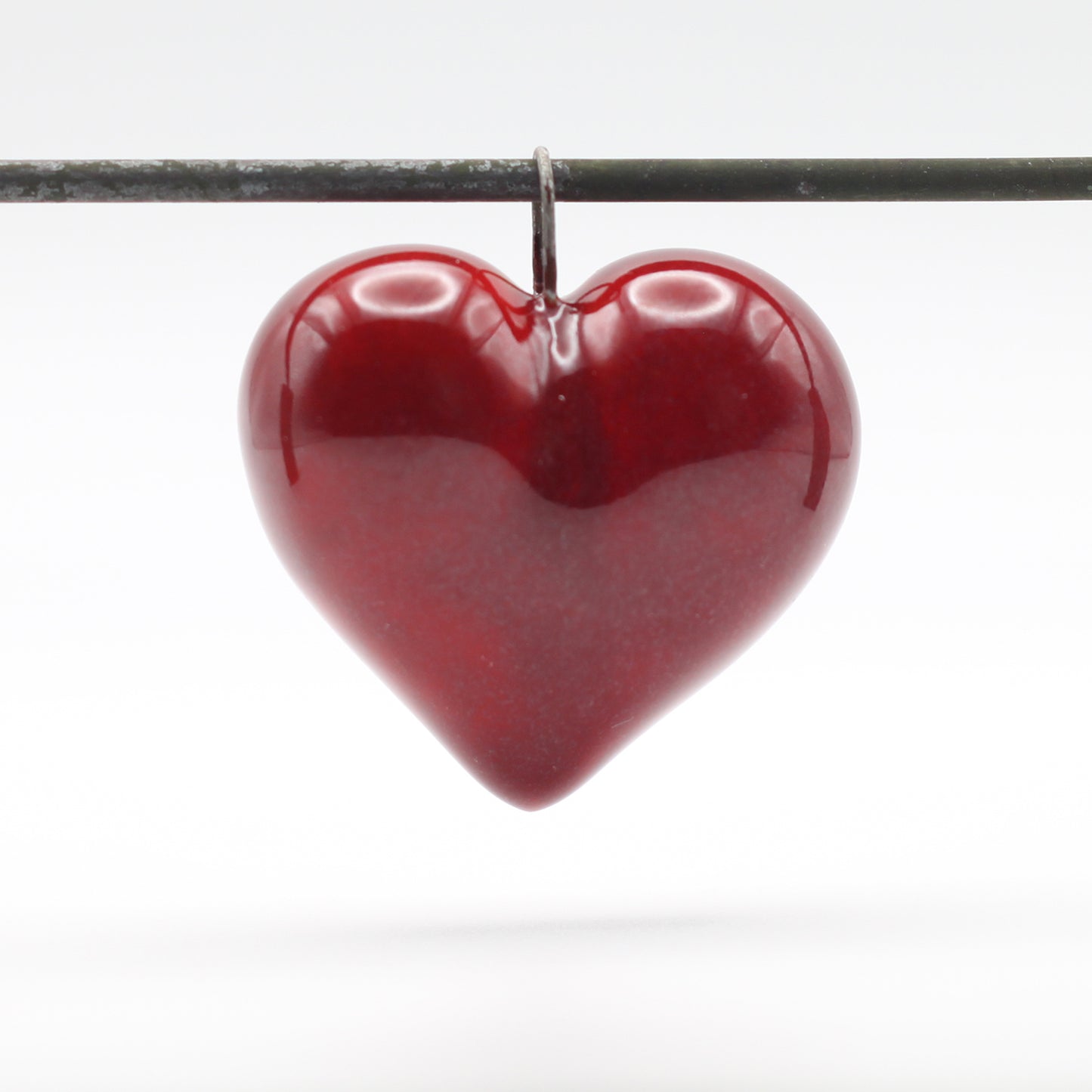 Large Porcelain Heart Pendant