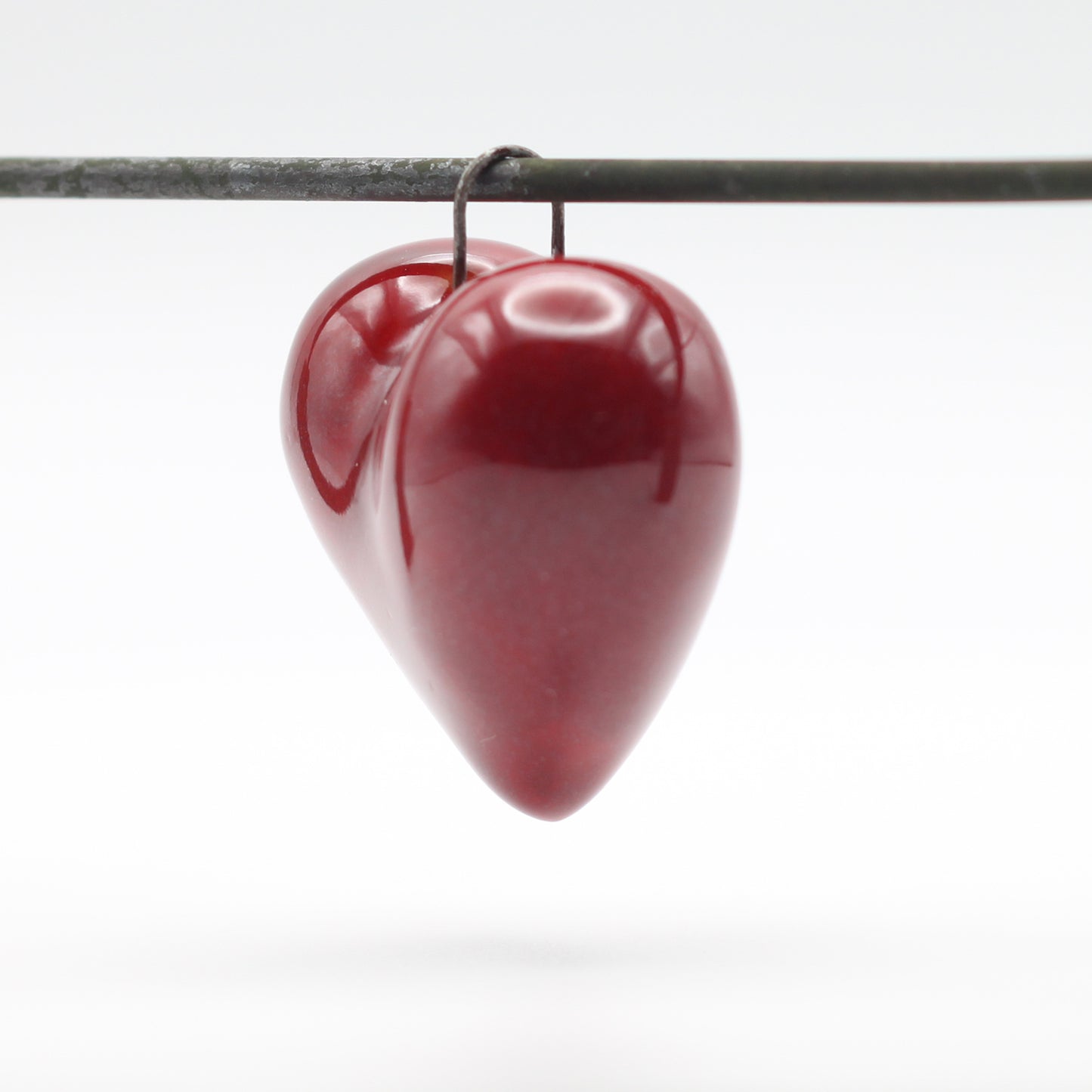 Large Porcelain Heart Pendant