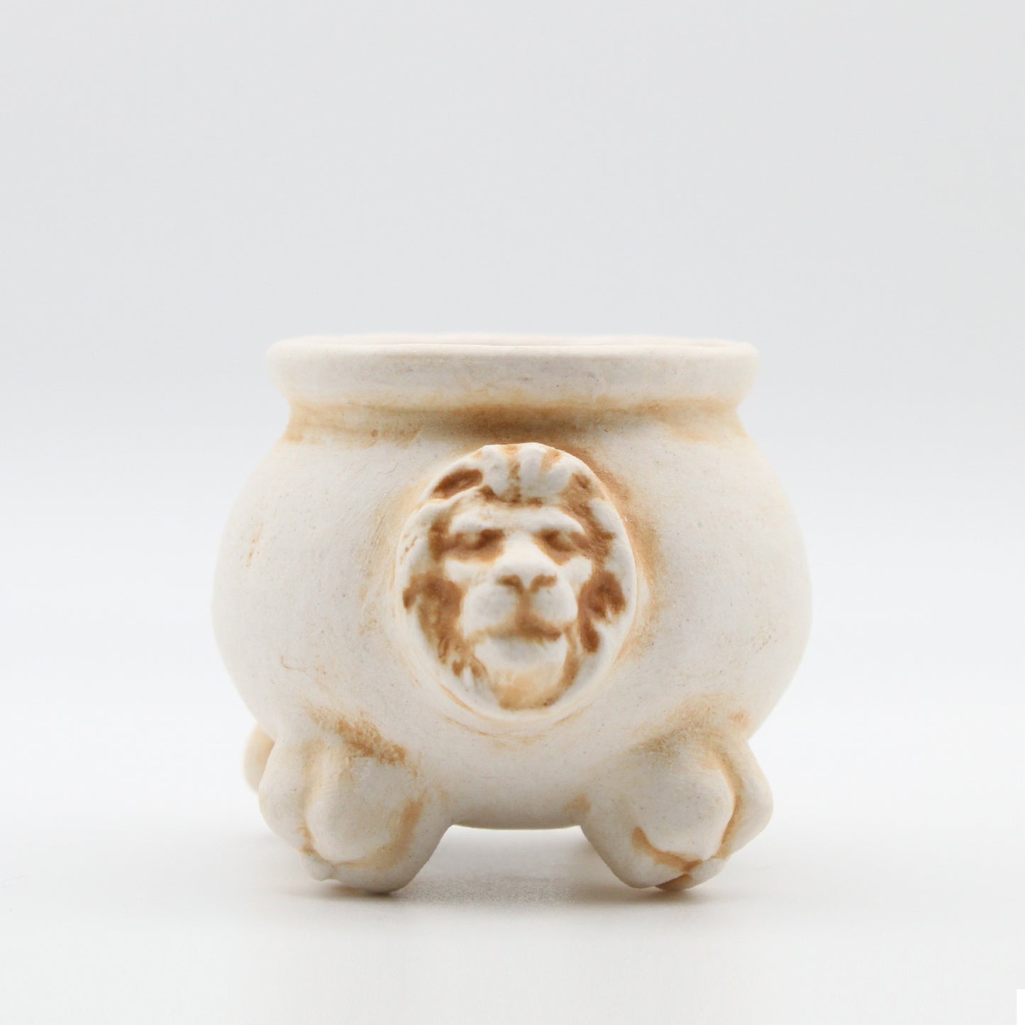 Mini Porcelain Lion Head Cauldron