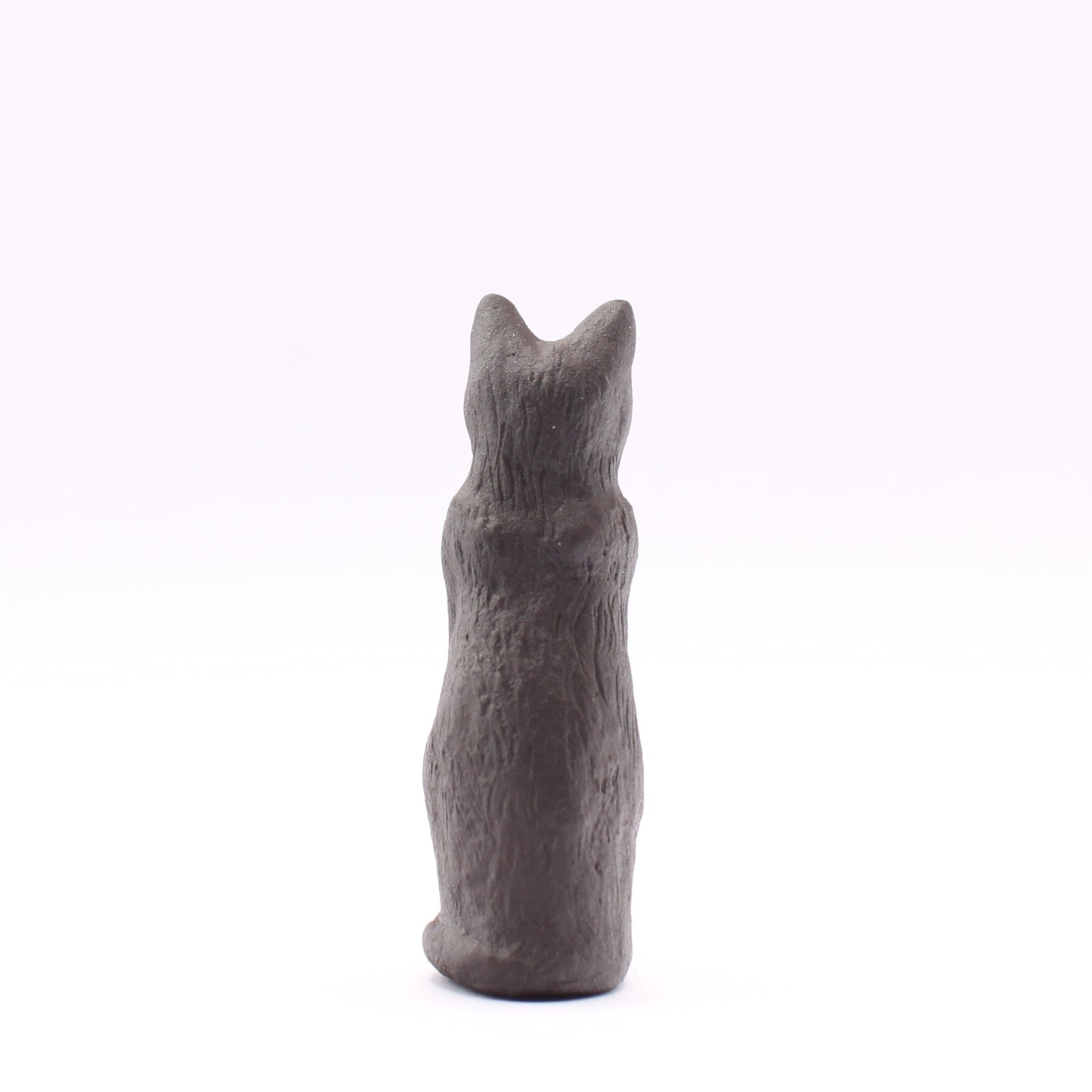 Mini Black Stoneware Cat Figurine