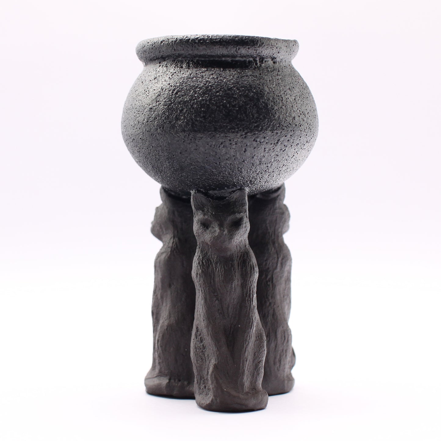 Mini Black Cat Footed Cauldron