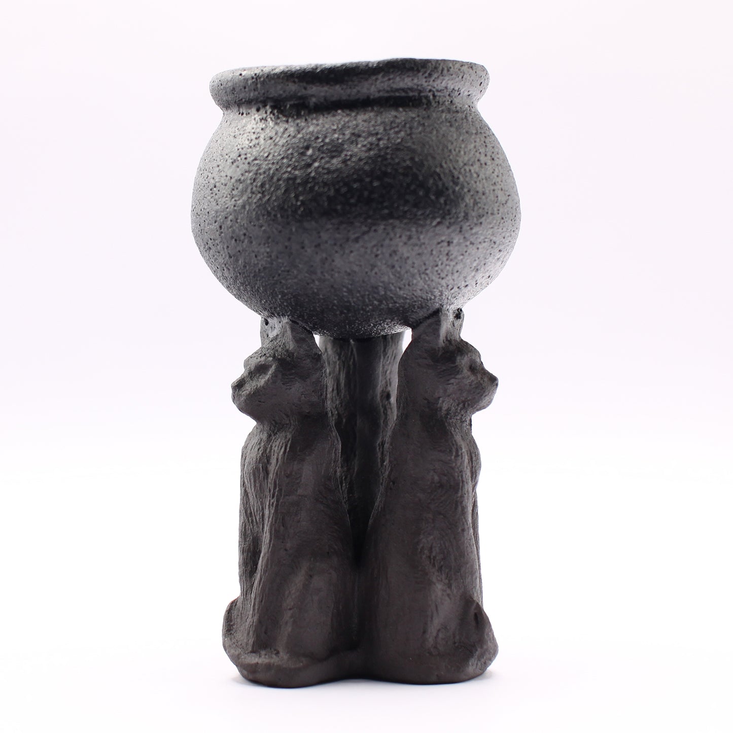 Mini Black Cat Footed Cauldron