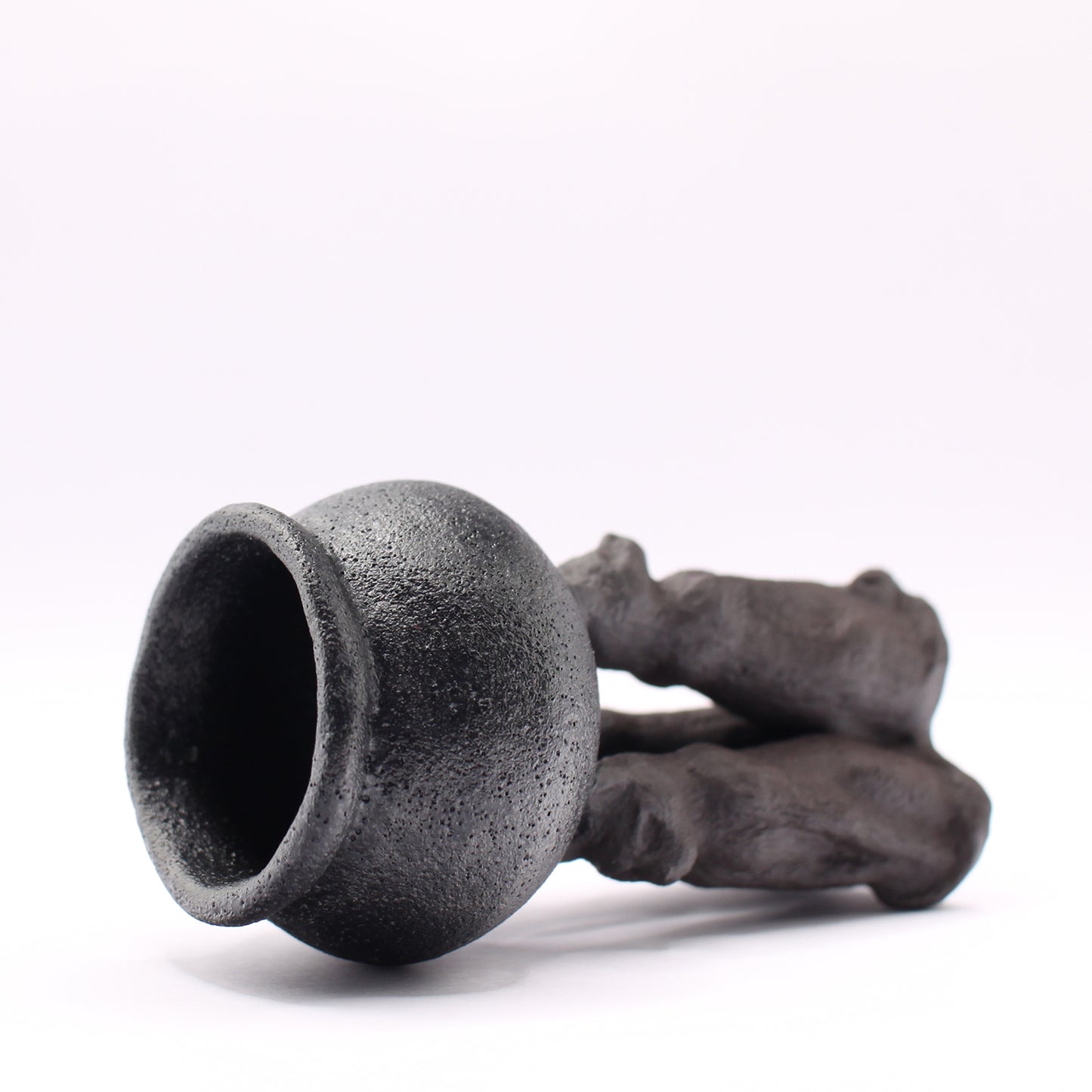 Mini Black Cat Footed Cauldron