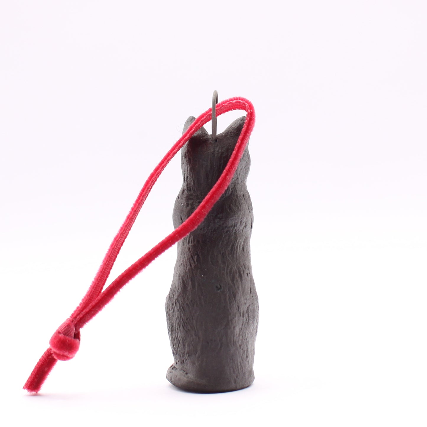 Mini Black Stoneware Cat Ornament