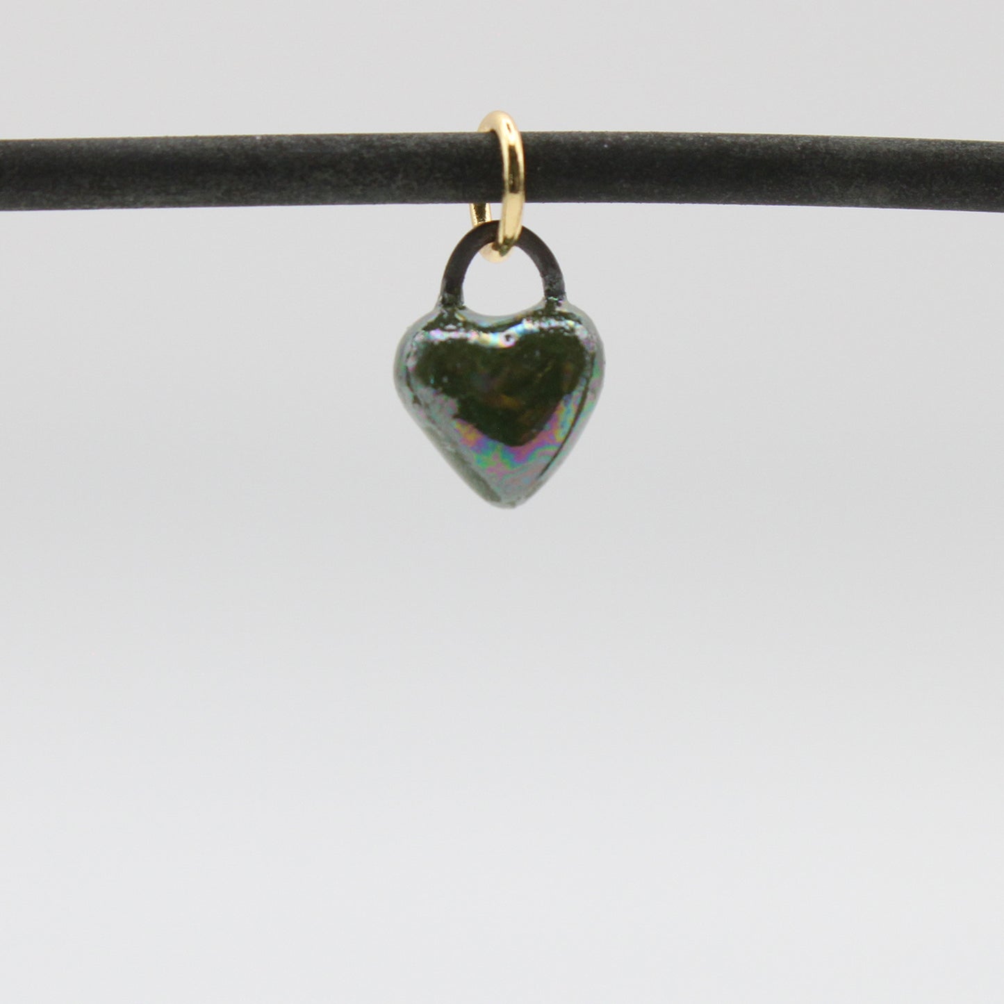 Mini Porcelain Heart Charm