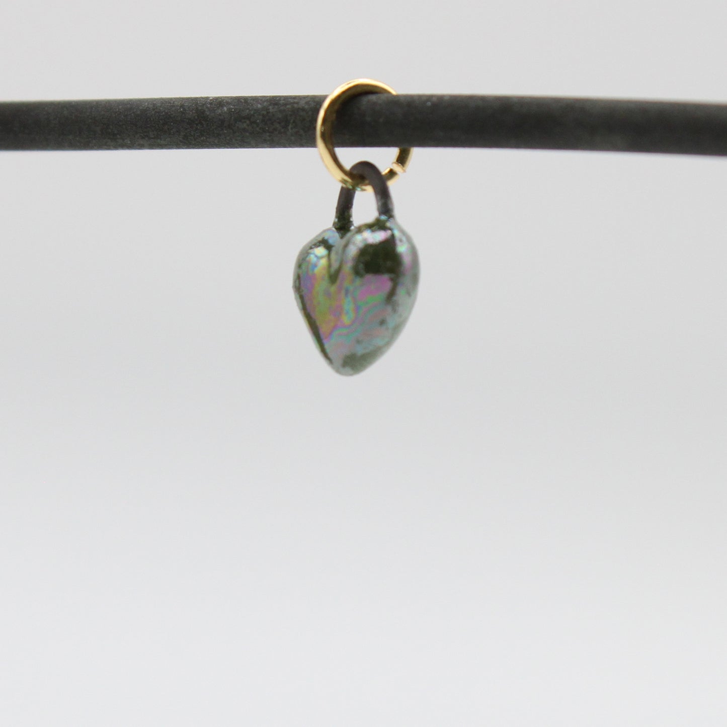 Mini Porcelain Heart Charm