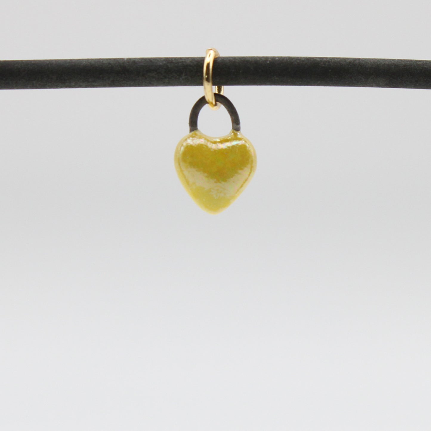 Mini Porcelain Heart Charm
