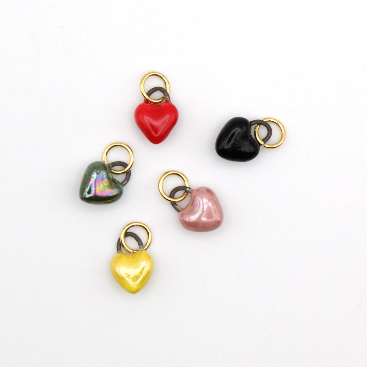 Mini Porcelain Heart Charm