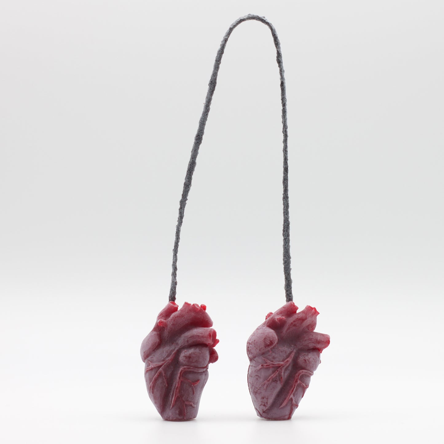 Mini Red Heart Candle Set with Black Wicks
