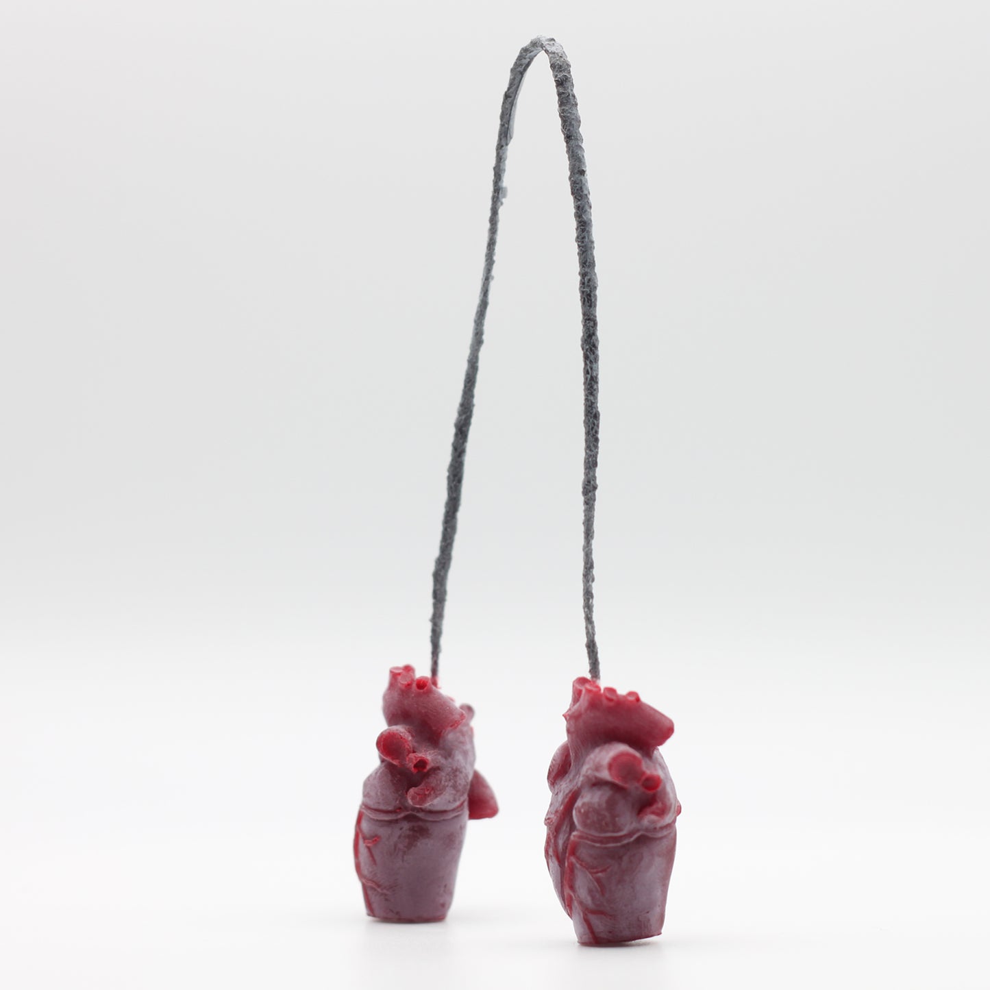 Mini Red Heart Candle Set with Black Wicks