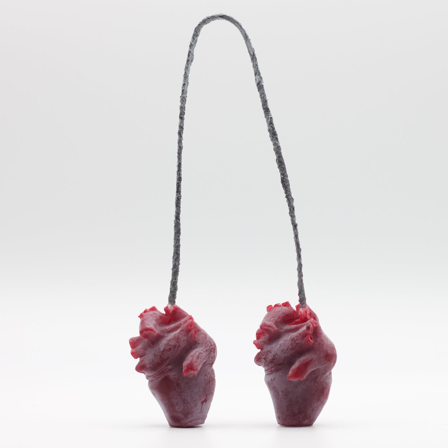 Mini Red Heart Candle Set with Black Wicks