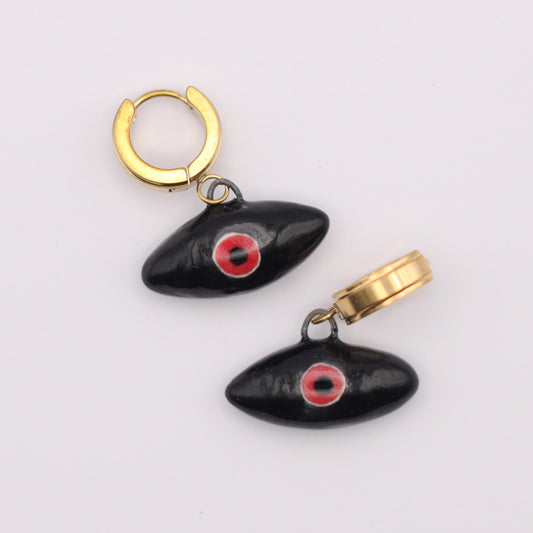 Porcelain Evil Eye Earrings
