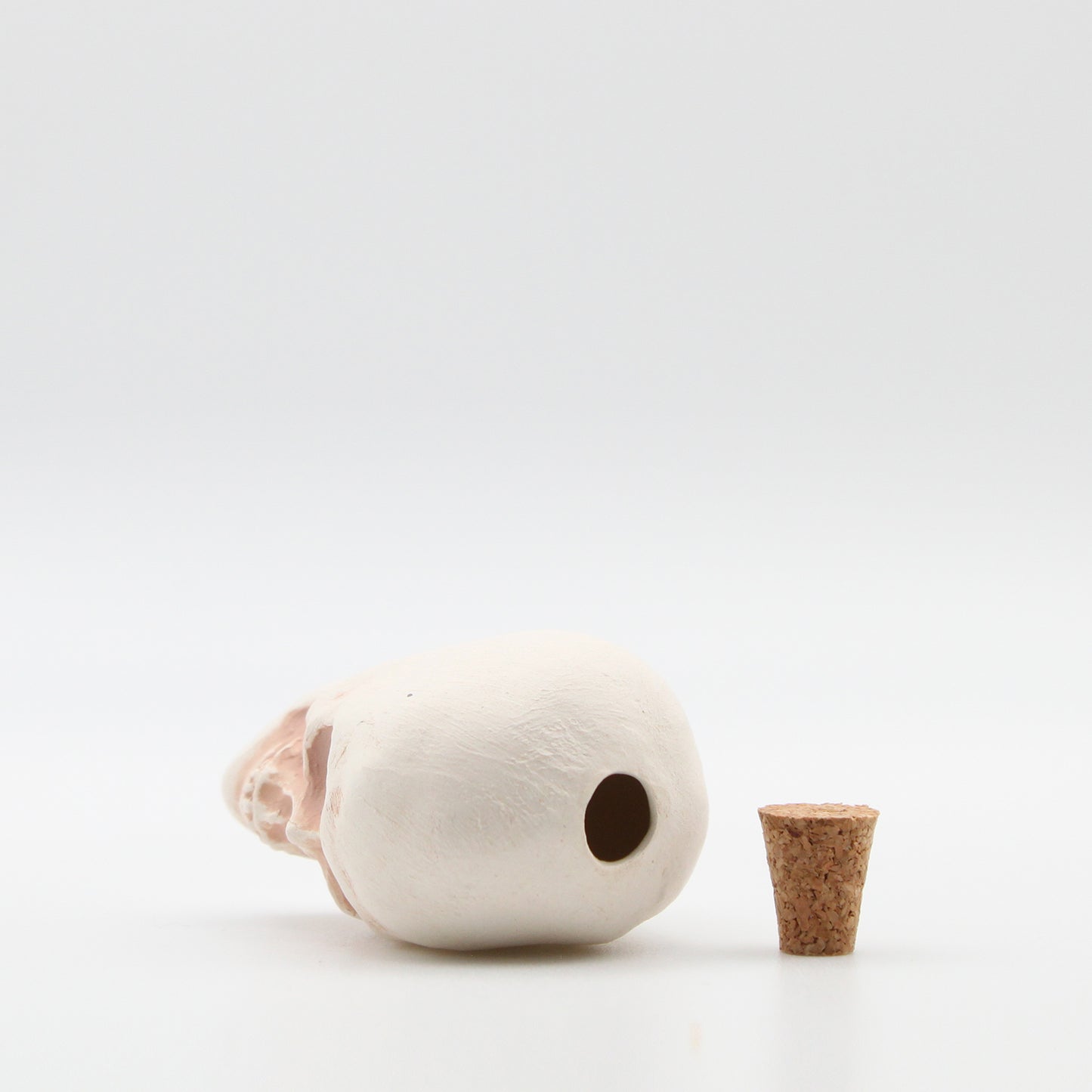 Mini Ceramic Skull Bottle