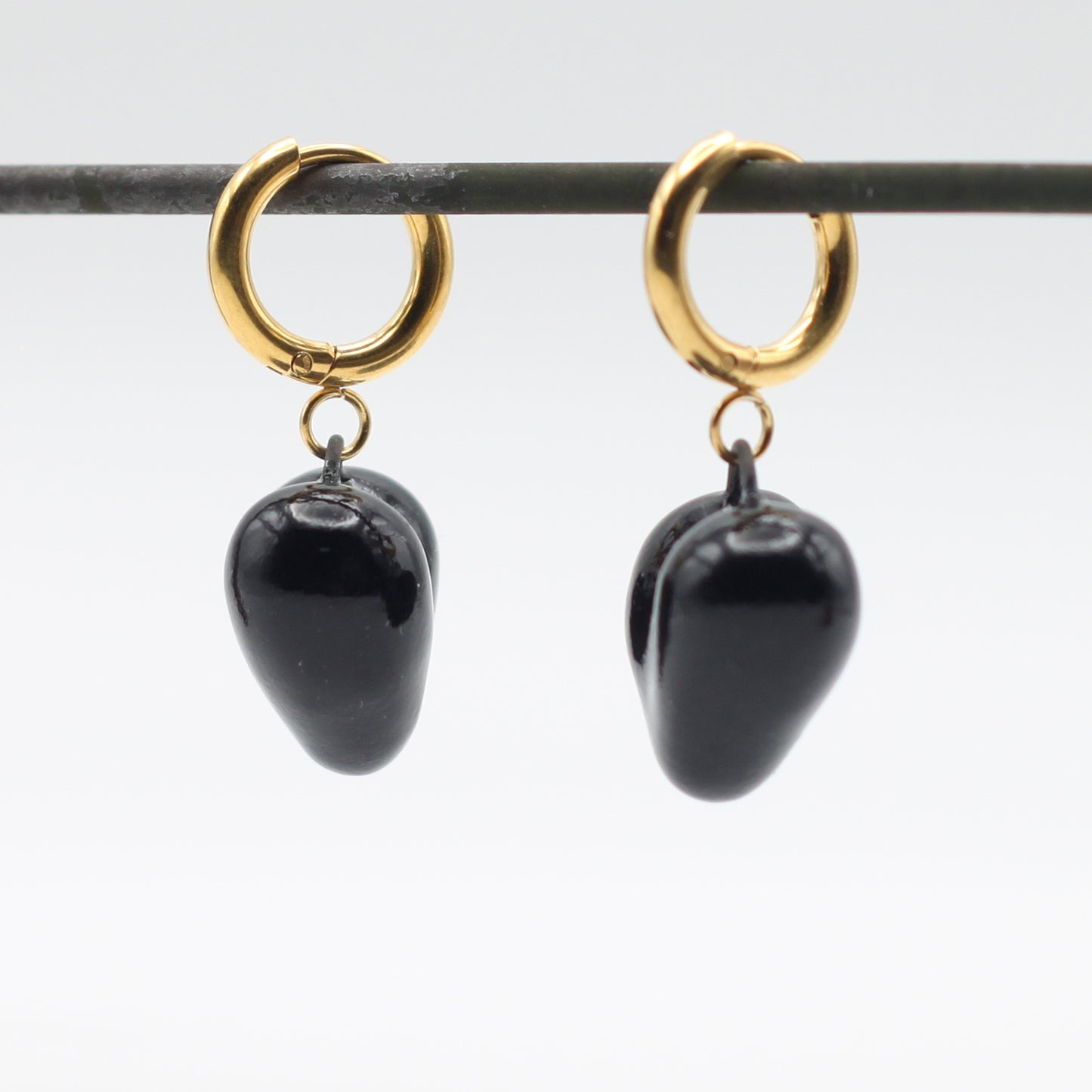 Small Porcelain Heart Earrings