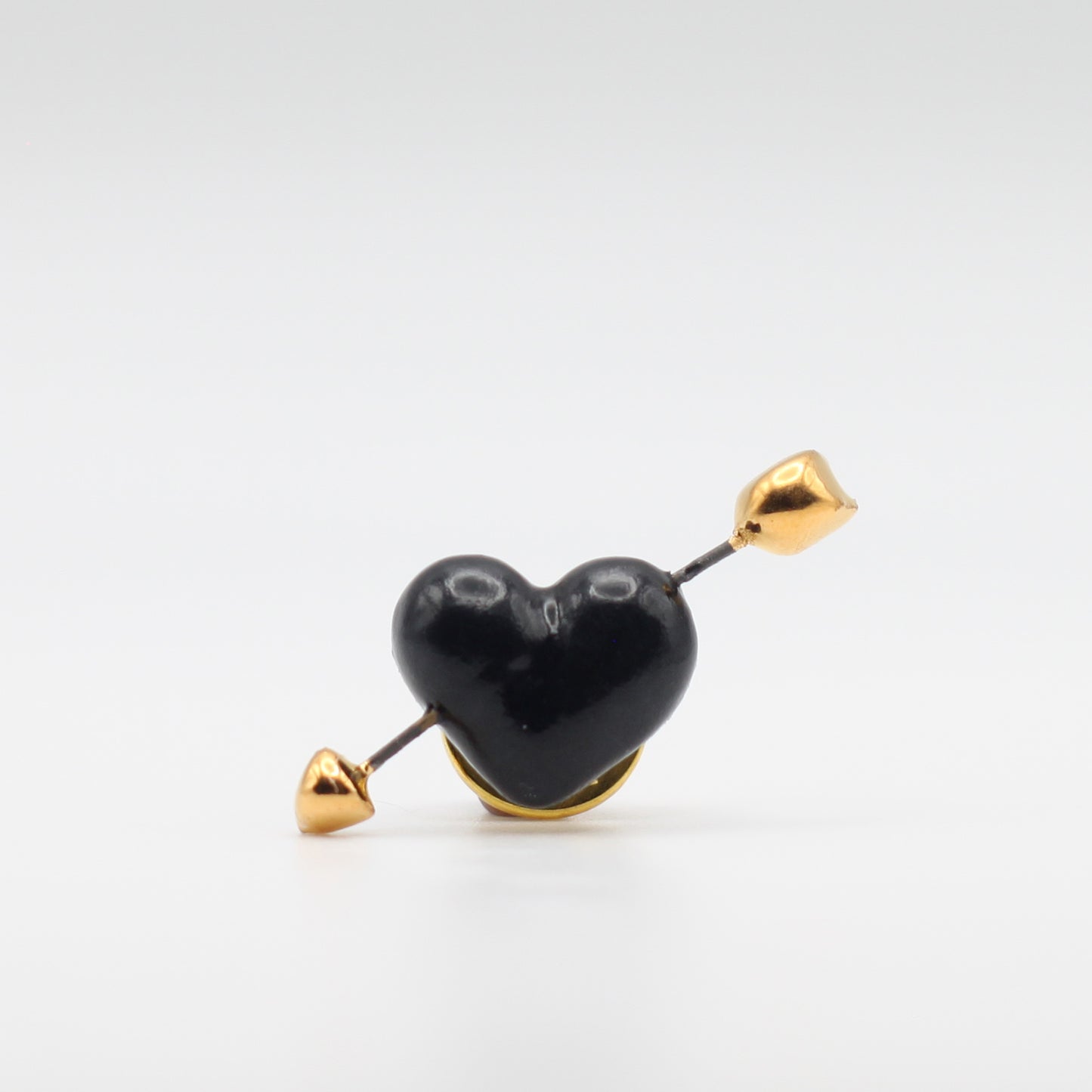 Small Porcelain Heart with Arrow Pin